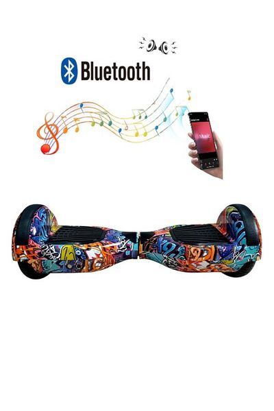 CityMate 6.5 Inch Graffiti Patterned Electric Skateboard Hoverboard - with Bluetooth Speaker
