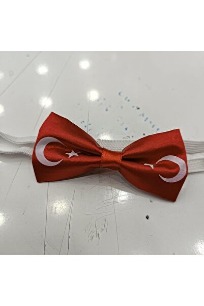 Miyakidsworld Bayrak Papyon -23 Nisan, 29 Ekim Bayram Gösteri Kırmızı Ay Yıldız  Desenli Çocuk Papyon set 15 adet