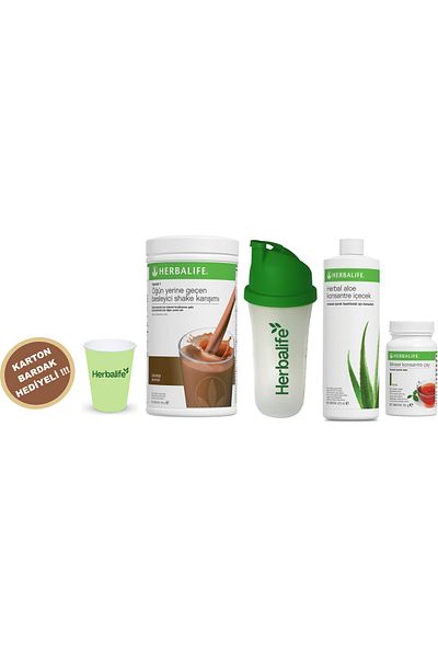 Herbalife Set2 Shake - Chocolate and Aloe Concentrate 50g Classic Tea Drink Shaker