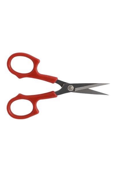 Hard Steel 5.12" Plastic Handle Flat Embroidery Scissors - HS-1553
