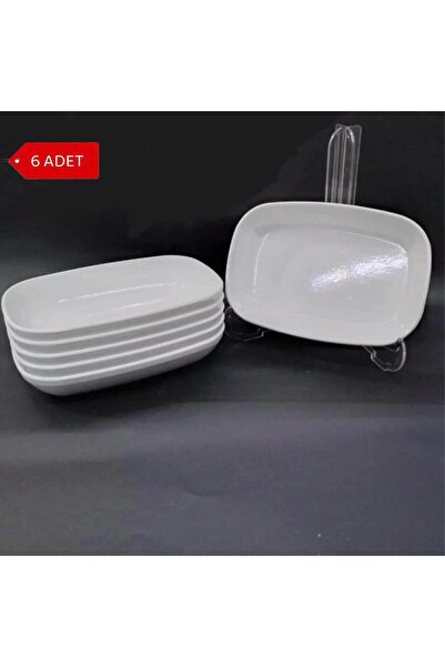 Avangart Mutfak 6 Adet - 17x10 Cm Kırılmaz Polikarbon Plastik Kayık Tabak Çer...