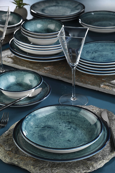 Kütahya Porselen KÜTAHYA PORSELEN BONE TEOS 21CM.ÇUKUR TABAK BLUE STONE