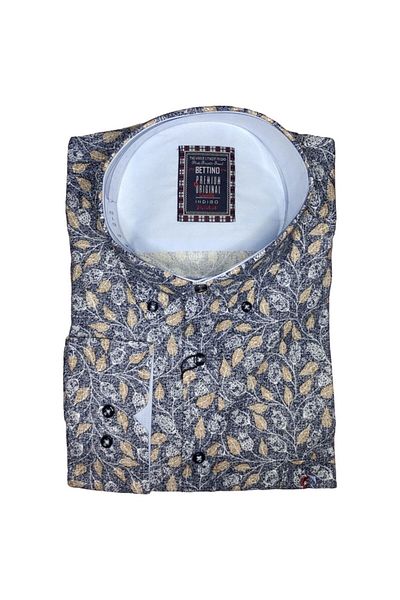marufshop Ανδρικό μακρυμάνικο πουκάμισο Lycra κατάλληλο για μεγάλο μέγεθος 117 κιλών