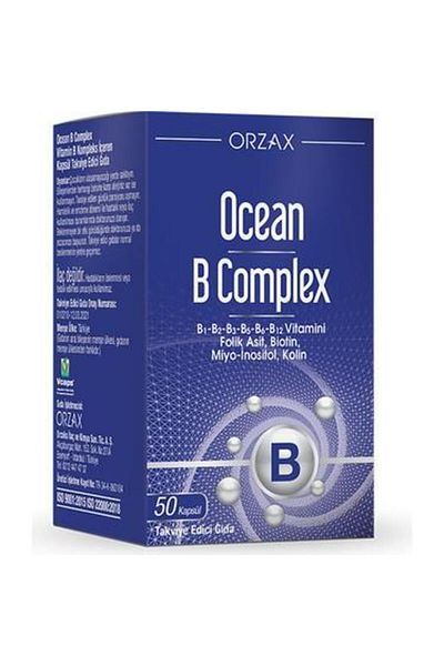 Ocean Orzax Ocean B Complex Food Supplement 50 Capsules