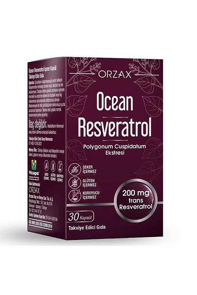 Ocean Orzax Ocean - Resveratrol Food Supplement, 30 Capsules