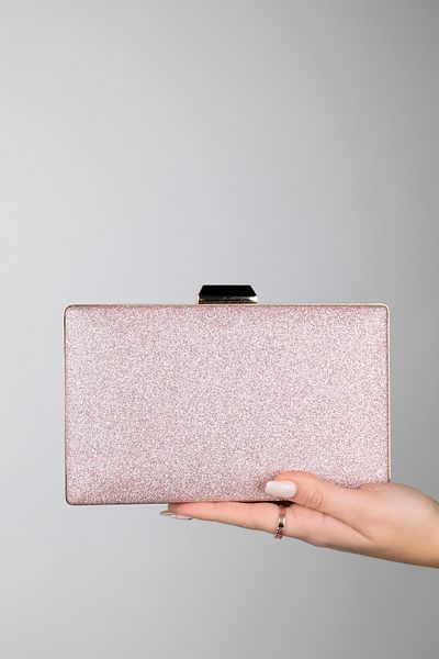 LuviShoes MARSILYA Abendtasche für Damen, Pink, Sand, Glitzer