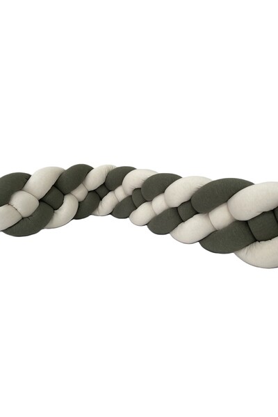 mee-like حماية محبوكة 420 سم 4 قطع موديل محبوك - مناسب لسرير الأطفال 80x130 أو 70x140