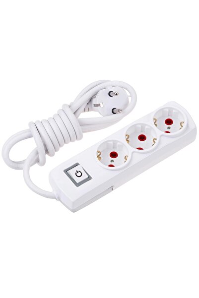 Genel Markalar ÜÇLÜ GRUP PRİZ TOPRAKLI ANAHTARLI 3 MT EKO GRUP