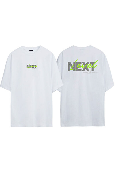 THEWERT Unisex Next Level Prednja Strana Zadnja Strana Štampano Bela Oversize...