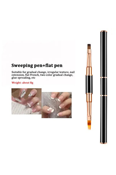 Venalisa Çift Taraflı Kapaklı Fırça Jel ve Ombre Tırnak Fırçası