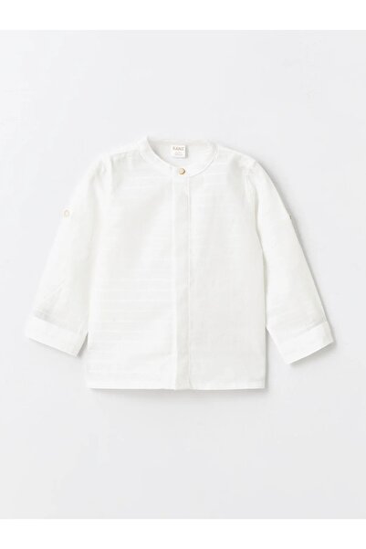 LC Waikiki KANZ Bisiklet Yaka Uzun Kollu Basic Erkek Bebek Gömlek ve Pantolon 2'li Takım