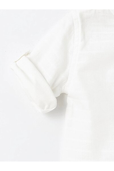 LC Waikiki KANZ Bisiklet Yaka Uzun Kollu Basic Erkek Bebek Gömlek ve Pantolon 2'li Takım