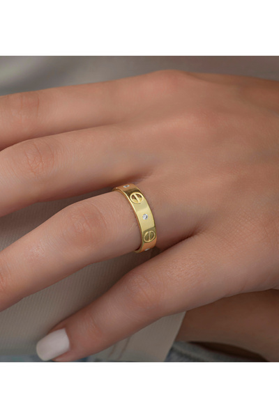 Adieu Silver 925 Ayar Hediye Kutulu Gümüş Zirkon Taşlı Yüzük Gms63