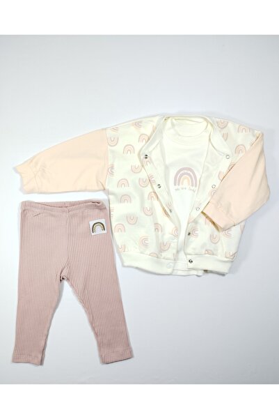 Necix's Gökkuşağı Desenli 3'lü Bebek Takım