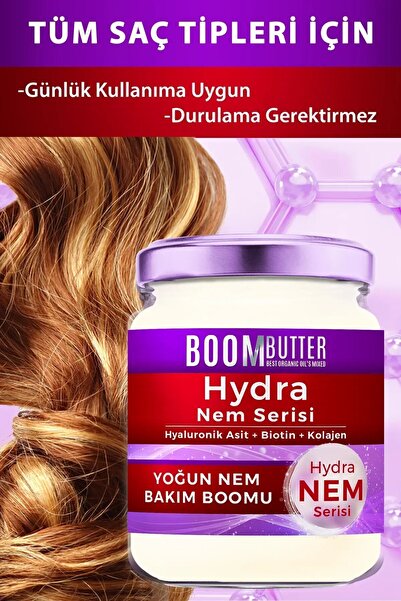 BOOM BUTTER Hydra Yoğun Nem Besleyici Kırılma Önleyici Saç Bakım Boom'u 190 ml