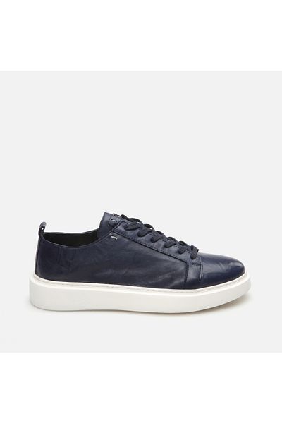 Hotiç Pantofi casual pentru bărbați din piele naturală bleumarin