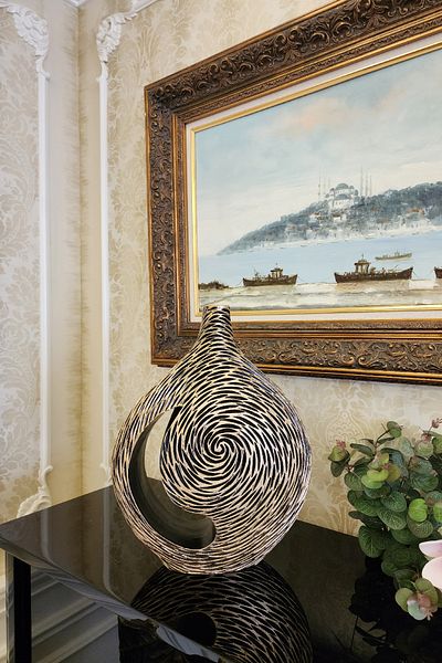 Ella's Design Studio Patterned Small Vase, Scandinavian Vase, Test Vase, Mother's Day Gift