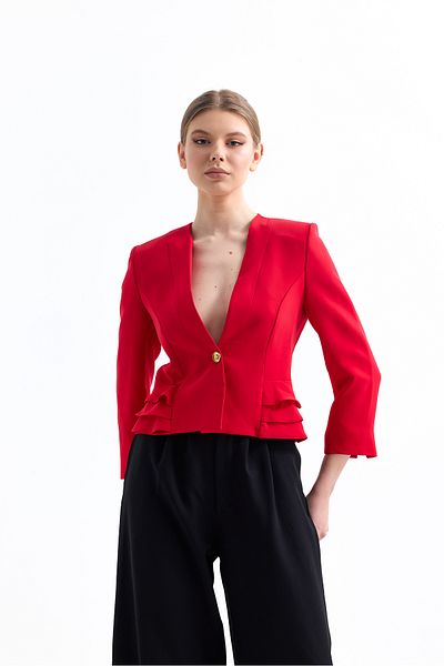 Tangül&Ali'S Moda Evi Red Blazer Jacket
