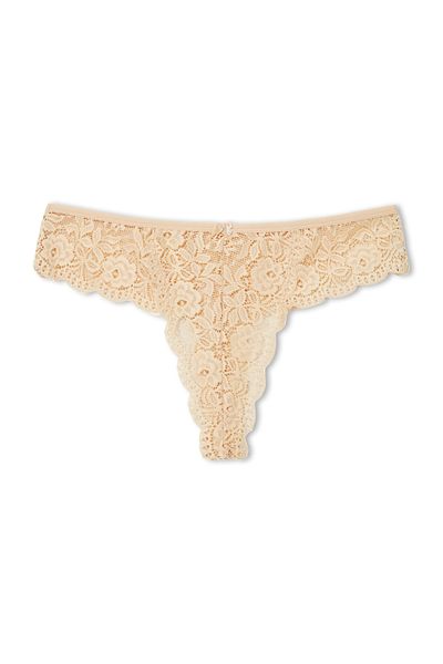 HNX Skinny Plus Size Lace Brazilian Thong Women's Panties
