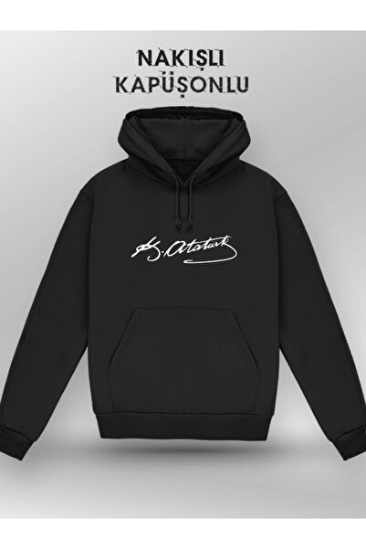 Trakya Bazaar Atatürk İmzası (NAKIŞLI KAPÜŞONLU)