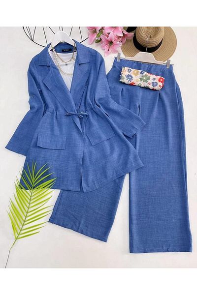 modasindoma women's linen jacket suit