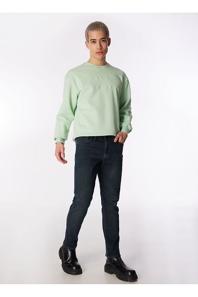 Lee Cooper Ανδρικό τζιν παντελόνι με κανονική μέση λεπτή εφαρμογή 242 LCM 121037 JAGGER GREEN TO BROW