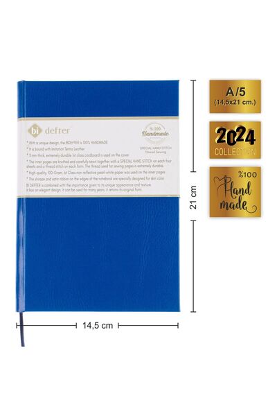 BİDEFTER كتاب موسيقى (بدون مفتاح) 100% صناعة يدوية، خياطة يدوية (خيوط) جلد حر...