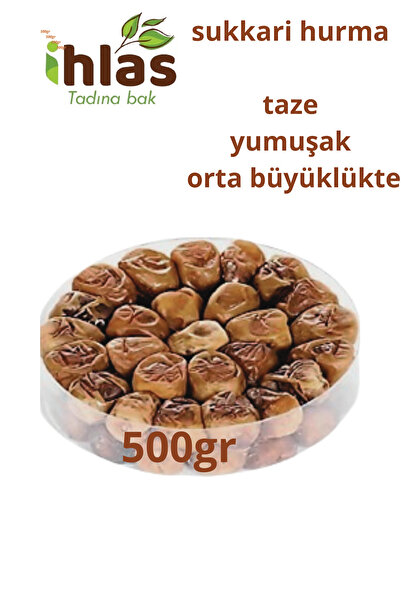 İhlas Medine Kasim Yaş Hurma Tabak Hurma 500gr Yumuşak Sukkeri Hurma
