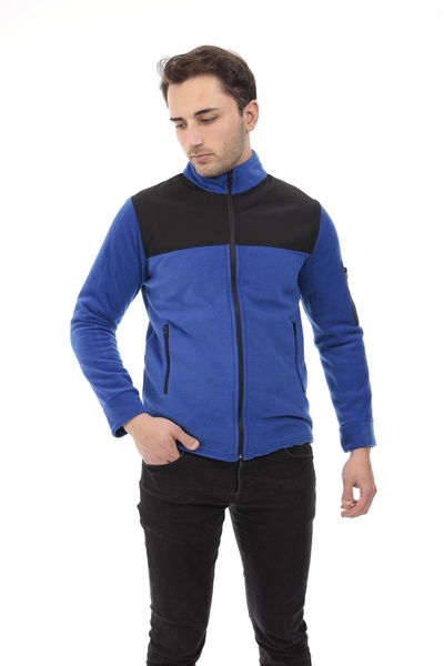 Softshell Polar Üç Cepli - Siyah / Saks