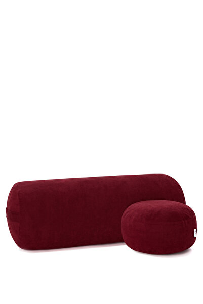 Nui Yoga Bordo Bolster & Meditasyon Minderi