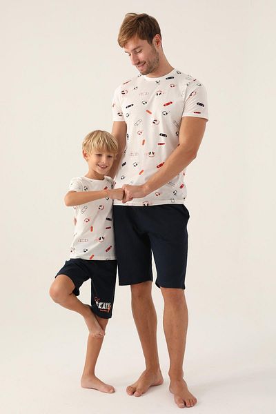 Arnetta T-shirt Father Son και Σετ βερμούδα, 100% βαμβάκι, (τιμή χωριστά)