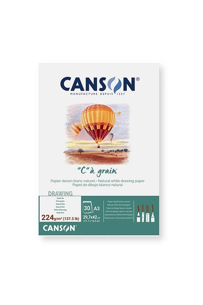Canson C à Grain Multi-Purpose Drawing Notebook 224 g A3 30 Sheets