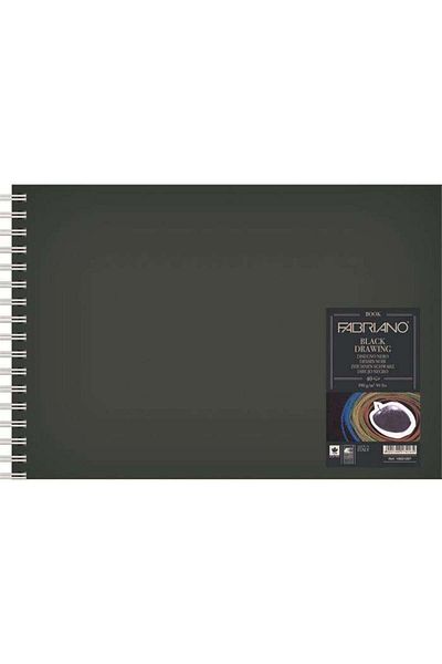 Fabriano Black Drawing Book Black Drawing Notebook A5 190 g 40 Sheets