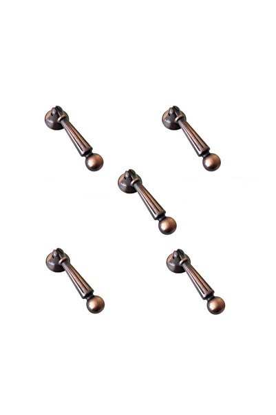 EYM 5 Adet Misket Sarkaç Metal Pimli Tek Vidalı Antik Bakır Mobilya Kulp