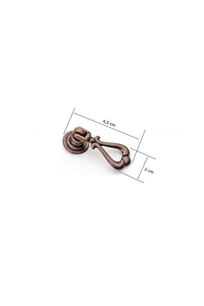 EYM 5 Pieces Tulip Pendulum Single Screw Antique Antique Copper Button Furniture Handle