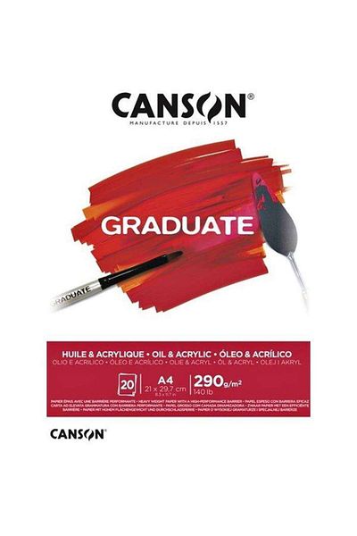 Canson Graduate Oil Paint Acrylic Notebook A4 290 g 20 Sheets