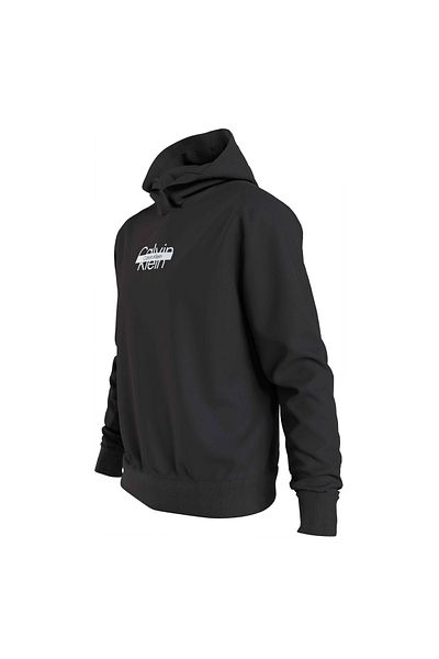 Calvin Klein Doorway Mud Likes Hooded Collar, Black Men's Sweatshirt