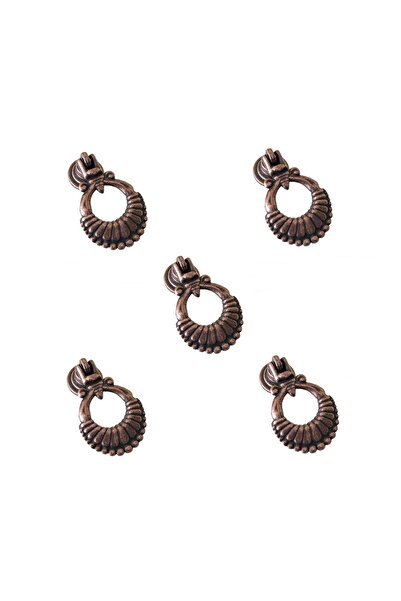 EYM 5 Adet Gerdan Sarkaç Eskitme Düğme Antik Bakır Mobilya Kulp