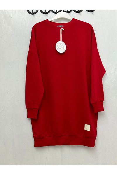 Soul Organic Cotton Crew Neck Above Knee Tunic/Sweatshirt 30644