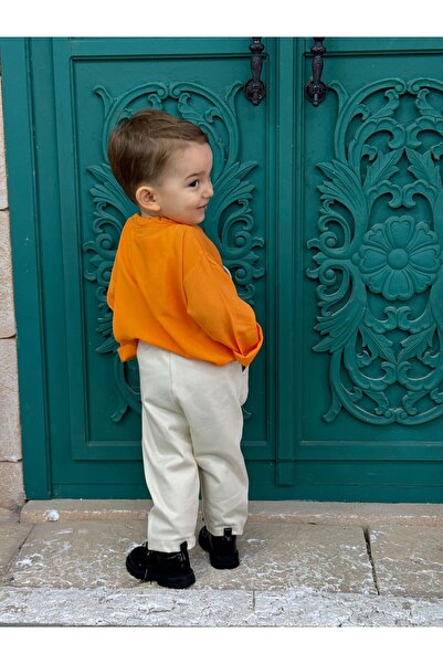 bohemiankids baby wear Narandžaste krem pantalone