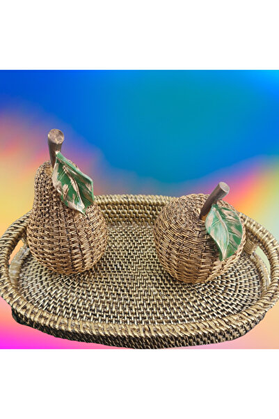 TEVFİK GÜNDAY DEKORASYON AHM- ELMA -ARMUT SEPETİ ALTIN ESKİTME