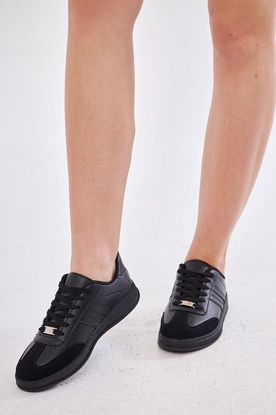 adasushoes Pantofi sport unisex zilnic cu talpă confortabilă - negru