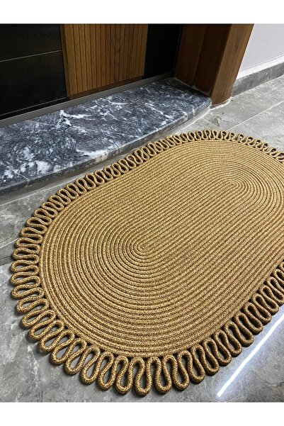MaVaux Dublin Series Jute, Patterned Door, Door Mat, Bath Mat, Balcony Mat / Gift, Household Item