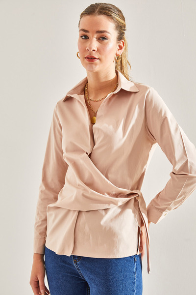 Bianco Lucci Side Buttoned Women's Shirt -60181029