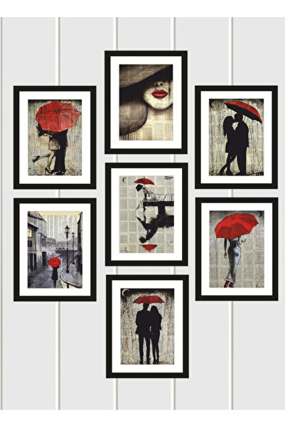 TRENDPOSTER Sevgili Love Tablou tematic din lemn MDF, 7 piese