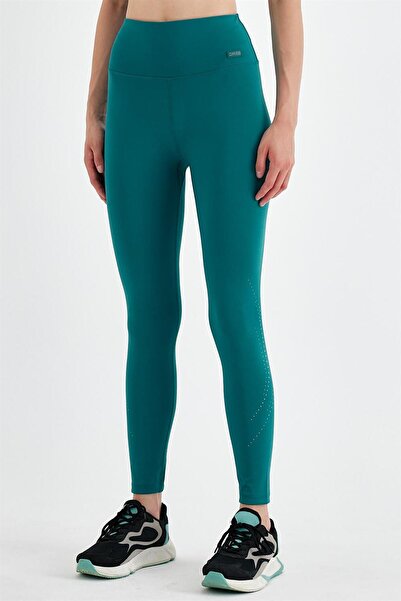 GRAB Kadın Petrol Lazer Kesimli Uzun Spor Tayt