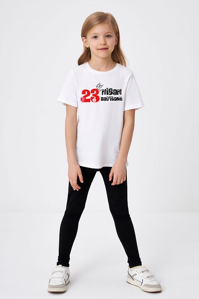 ADABEBEK Tricou pentru fetiță imprimat Ziua 23 Aprilie