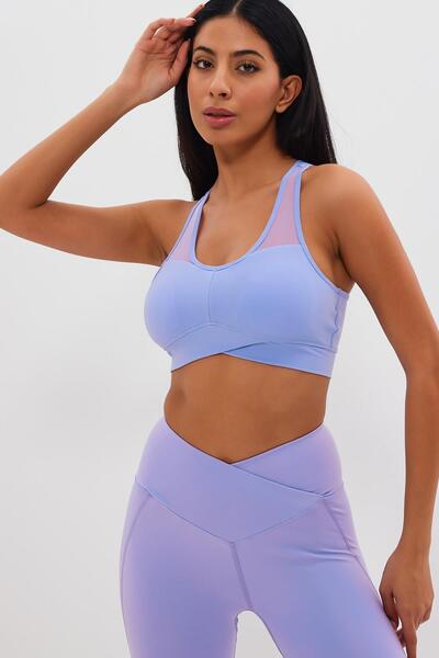 GRAB Women's Back Window Lilac Sports Bra