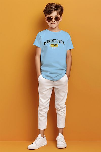 ADABEBEK Tricou pentru băieți cu imprimeu Minnesota State