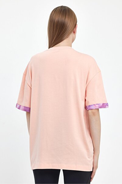 GRAB Women's Grab Printed Salmon Color Oversize T-shirts